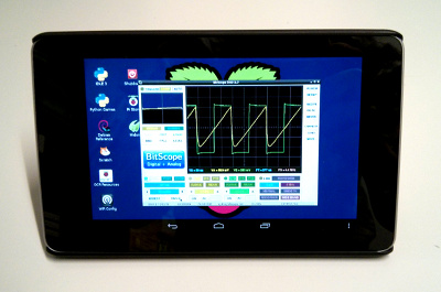 BitScope DSO via VNC talking to the Sydney BitScope from Nexus 7.