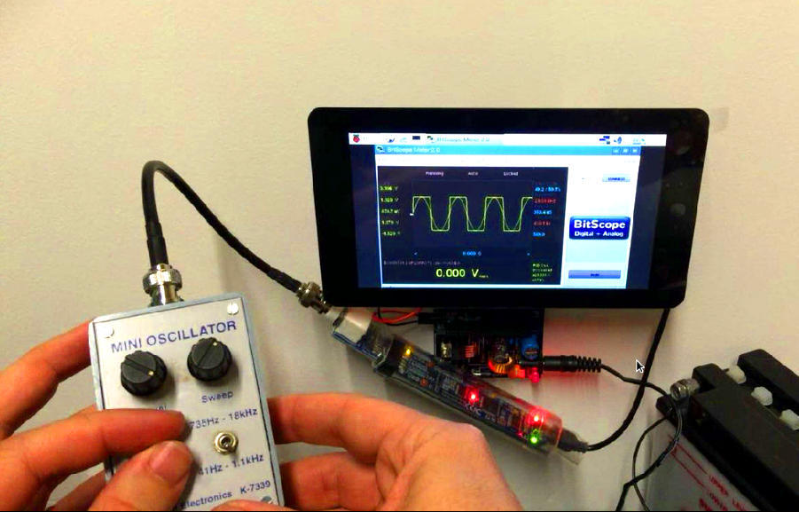 BitScope USB Oscilloscope with Raspberry Pi Touchscreen Display !